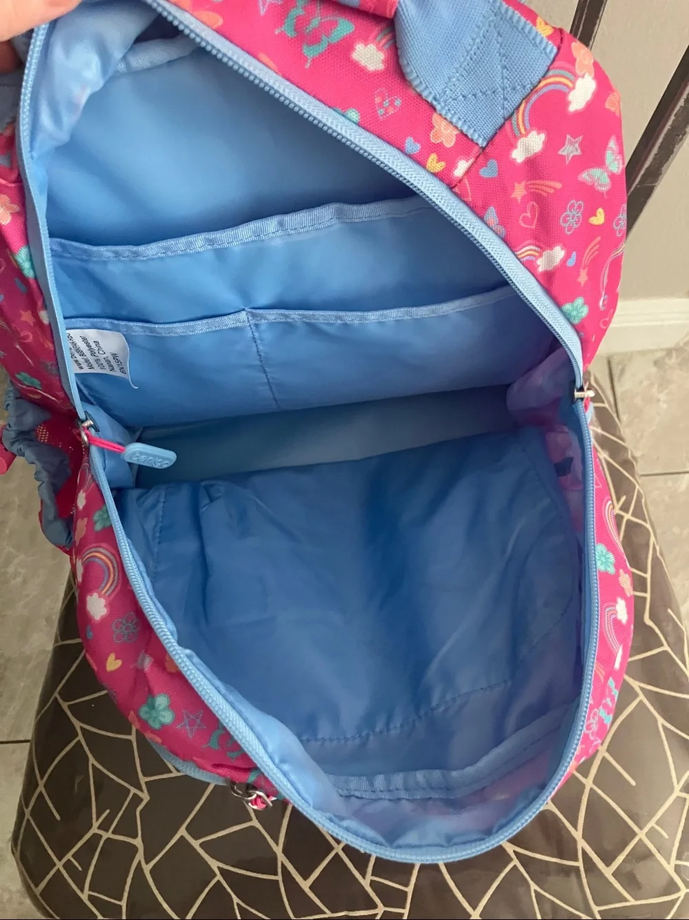 BENTGO Girl’s Pink Rainbow Prints 2-in-1 Backpack & Insulated Lunch Bag